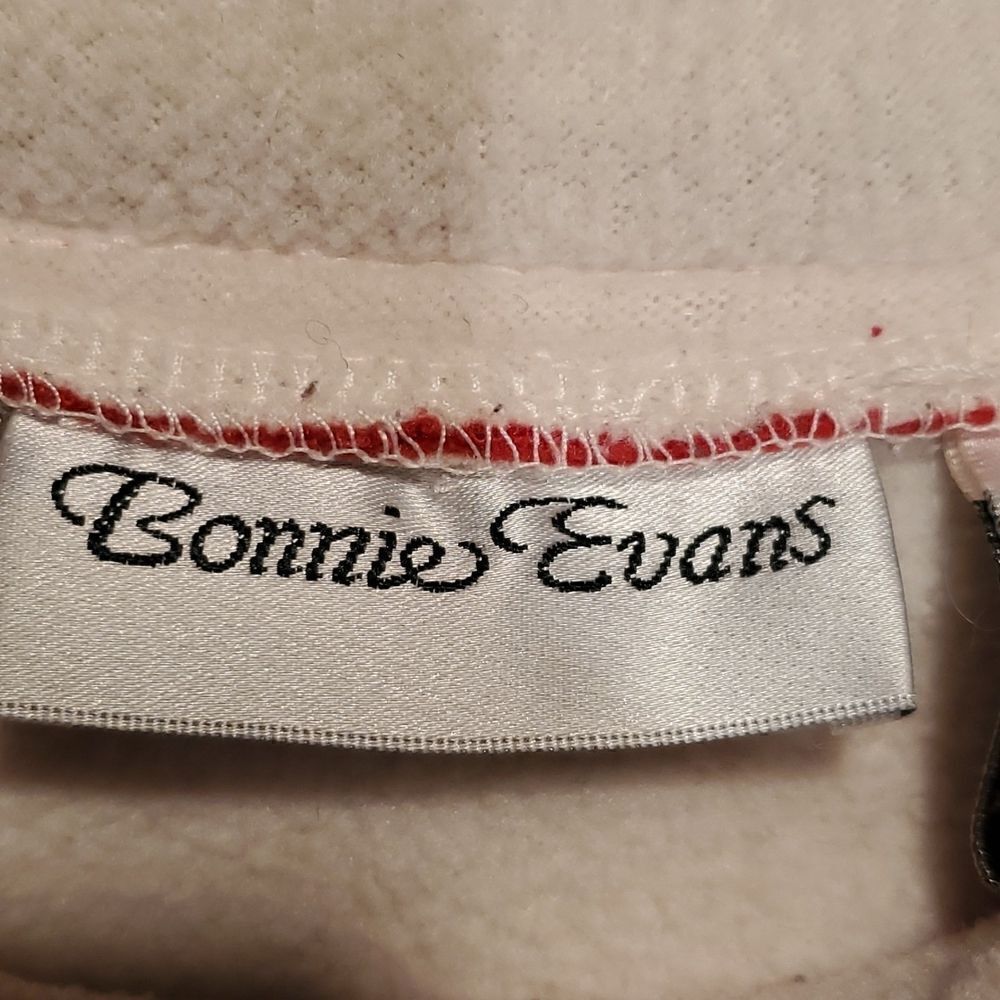 Bonnie Evans red Snowman pullover fleece - Picture 3 of 5